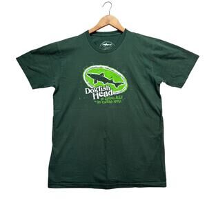 Dogfish Head Beer Off Centered Ale Brewery Hops T Shirt Green Frat IPA Men's L